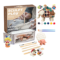 Набор для лепки из глины, комплект для творчества с инструментами и красками, мягкая глина для поделок