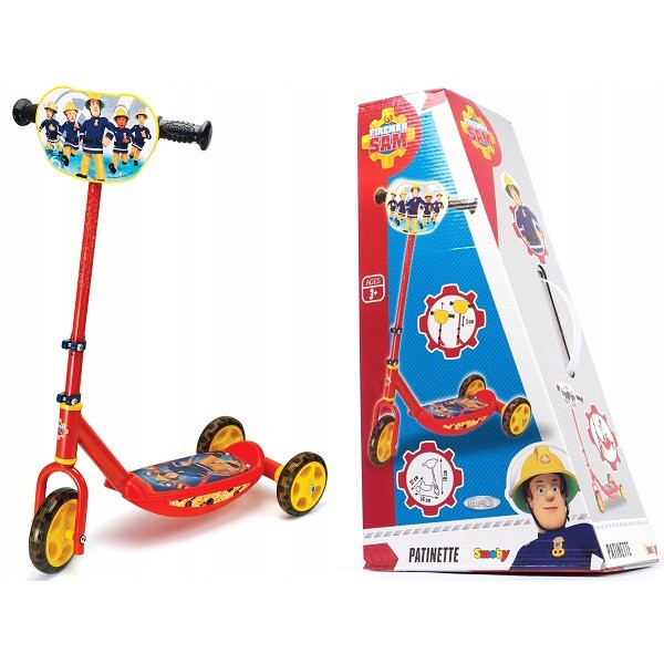 Дитячий 3-колісний самокат Smoby Fireman Sam, фото 1