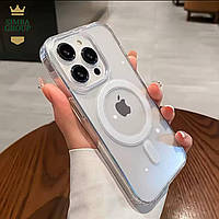 Протиударний прозорий чохол на iPhone 16 Pro Max з MagSafe (Білий)