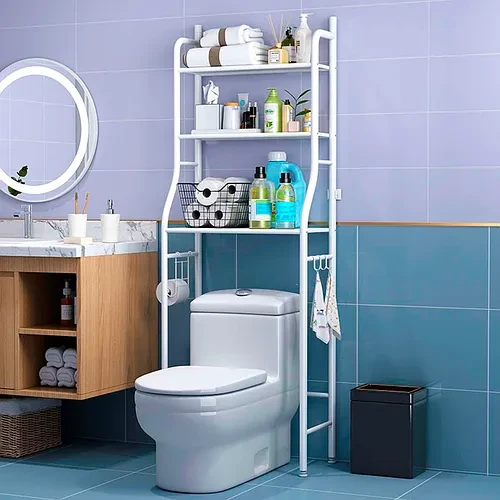 Полиця Стелаж над унітазом Toilet Rack 160см. Стійка органайзер у ванну кімнату над туалетом