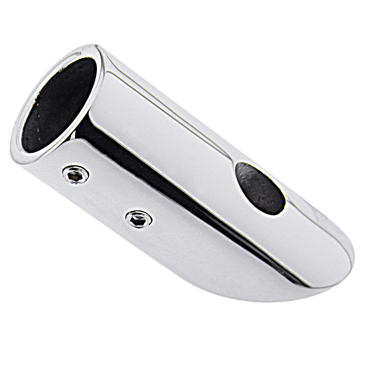 Конектор до труби 45° полірована неіржавка сталь (КН13 ПСС)