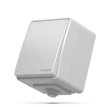 BINERA сірий Вимикач зовнішній 1кл IP65 Videx