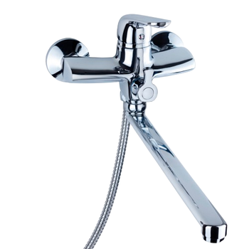 Змішувач NM d40мм для ванної гусак прямий 350мм дивертор вбудований картрідж Aquatica