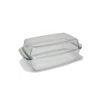 Каструля для запікання 3л прямокутна жароміцне скло 8102 Interos