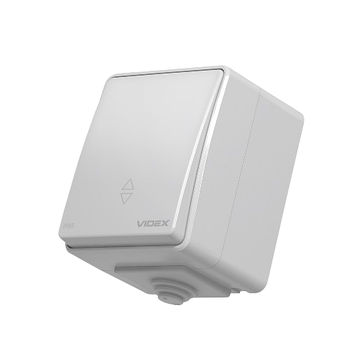 BINERA сірий Вимикач зовнішній прохідний 1кл IP65 Videx