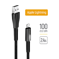 Кабель USB Lightning ColorWay CW-CBUL035-BK 2,4A 1м чорний, фото 4