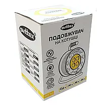 SV-252 Подовжувач SVITTEX на котушці з виносною розеткою 80м 2*1.5мм помаранчевий 16А 3680Вт, фото 5