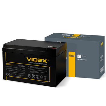 Акумулятор 12 V 12 V 12 Ah свинцево-кислотна Videx