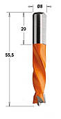 Свердло присадкове для глухих отворів, D = 8 мм;  L = 55,5 мм; Хвостовик = 8 мм