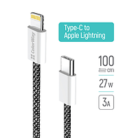 Кабель USB PD Type-C/Lightning ColorWay CW-CBPDCL061-BK 27W 1м чорний, фото 2