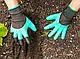 Садовые водонепроницаемые перчатки с когтями Перчатки Когти для сада и огорода Перчатки грабли для посадки - фото 2 - id-p2238480329