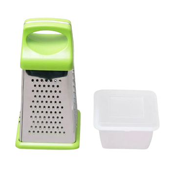 Терка 22см (4 типи лез) з контейнером нержавіюча сталь 7202 KAMILLE