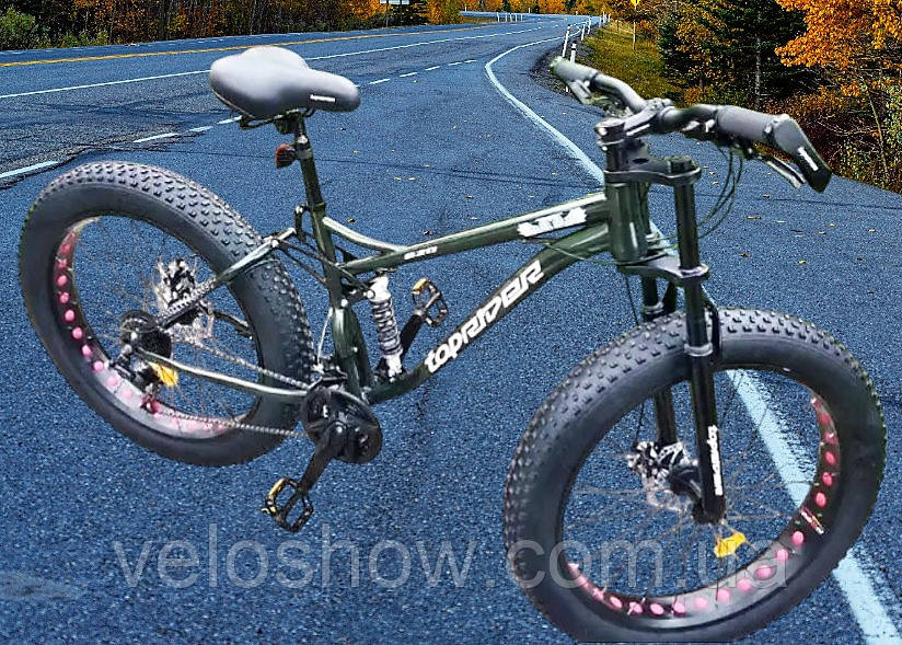 Позашляховик фетбайк 26/4.0 Panther Top двопідвісний (fatbike) широкі колеса