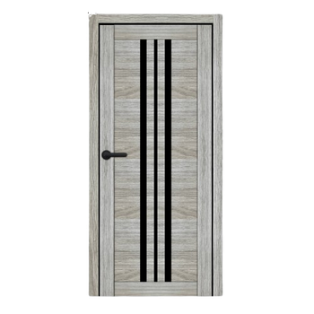 Дверне полотно PL-ECO-07 Санома гріджо 600*2000мм вставка/BLK PORTOLINO