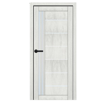 Дверне полотно PL-ECO-14 Санома платінум 900*2000мм вставка/скло сатин PORTOLINO