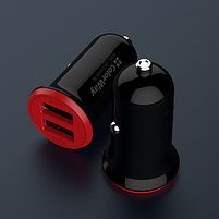 Автомобільний зарядний пристрій ColorWay CW-CHA026-BK 2USB 3,4А 17W червоний/чорний, фото 7