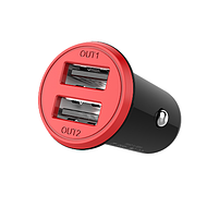 Автомобільний зарядний пристрій ColorWay CW-CHA026-BK 2USB 3,4А 17W червоний/чорний, фото 4