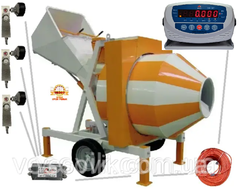 Ваги до 3000кг KELI XK-3118T1 RS232 для кормозмішувача (комплект обладнання) на 3 датч., фото 1