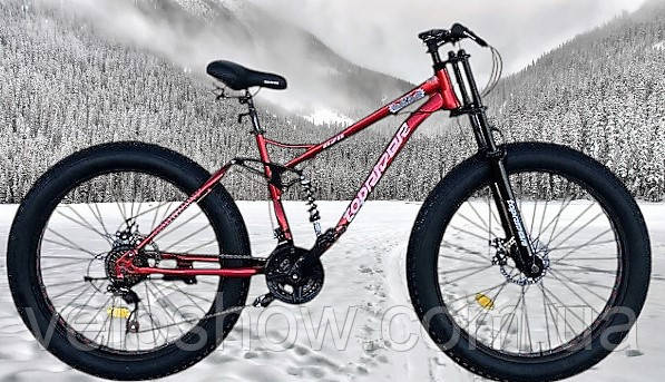 Позашляховик фетбайк 26/4.0 Panther Top двопідвісний (fatbike) широкі колеса