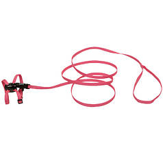 Шлея для котів Coastal Li`l Pals К з повідцем неоново-рожева 0.9 х 25 см