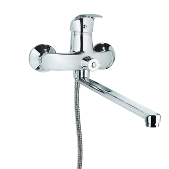 Змішувач SL d40мм для ванної гусак прямий 350мм дивертор вбудований картрідж Tau