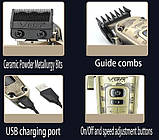 Машинка для стрижки VGR V-005, золотиста, фото 3