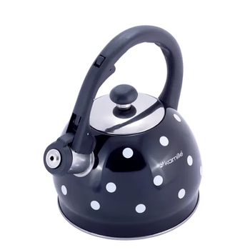 Чайник 2л нержавіюча сталь зі свистком з нейлоновою ручкою 1070BL KAMILLE