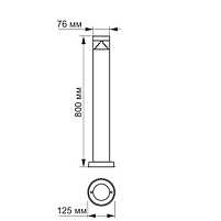 LED Світильник архітектурний VL-AR05-03082S 3W 2700K 220-240V IP54 Videx, фото 5