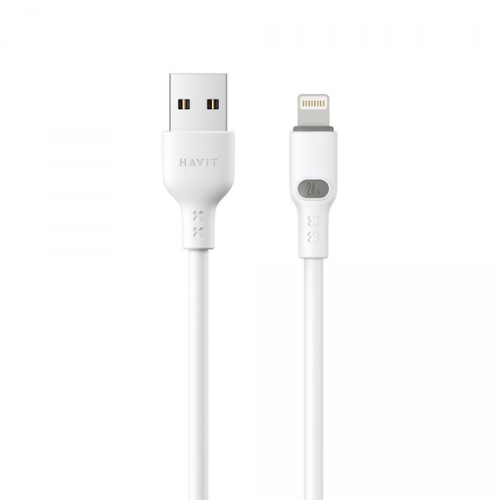 Кабель USB QC Lightning Havit HV-CB6283 2,4A білий, фото 1