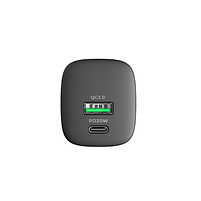 Зарядний пристрій мережевий USB/Type-C 30W чорний Havit HV-UC30 Black, фото 3