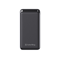 Павербанк 20000 mAh ColorWay CW-PB200LPG3BK-PD 20W QC+PD slim чорний, фото 4