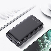 Павербанк 20000 mAh ColorWay CW-PB200LPG3BK-PD 20W QC+PD slim чорний, фото 6