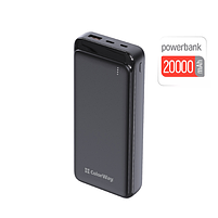 Павербанк 20000 mAh ColorWay CW-PB200LPG3BK-PD 20W QC+PD slim чорний, фото 8