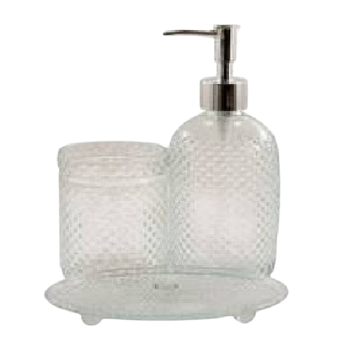 Набір для ванної кімнати 3в1 (мильниця, стакан, диспенсер) TS24S08A Interos