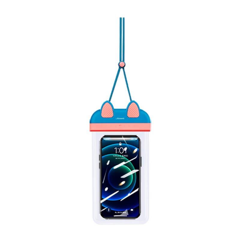 Сумка USAMS Mobile Phone Waterproof Bag IPX8 US-YD010 pink&blue, фото 1