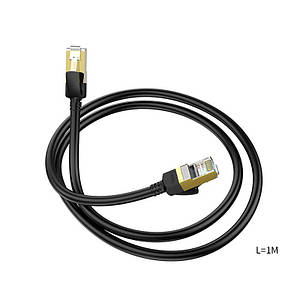 Кабель Hoco LAN RJ45 Level pure copper gigabit ethernet cable US02 |1m| (6931474761958) black