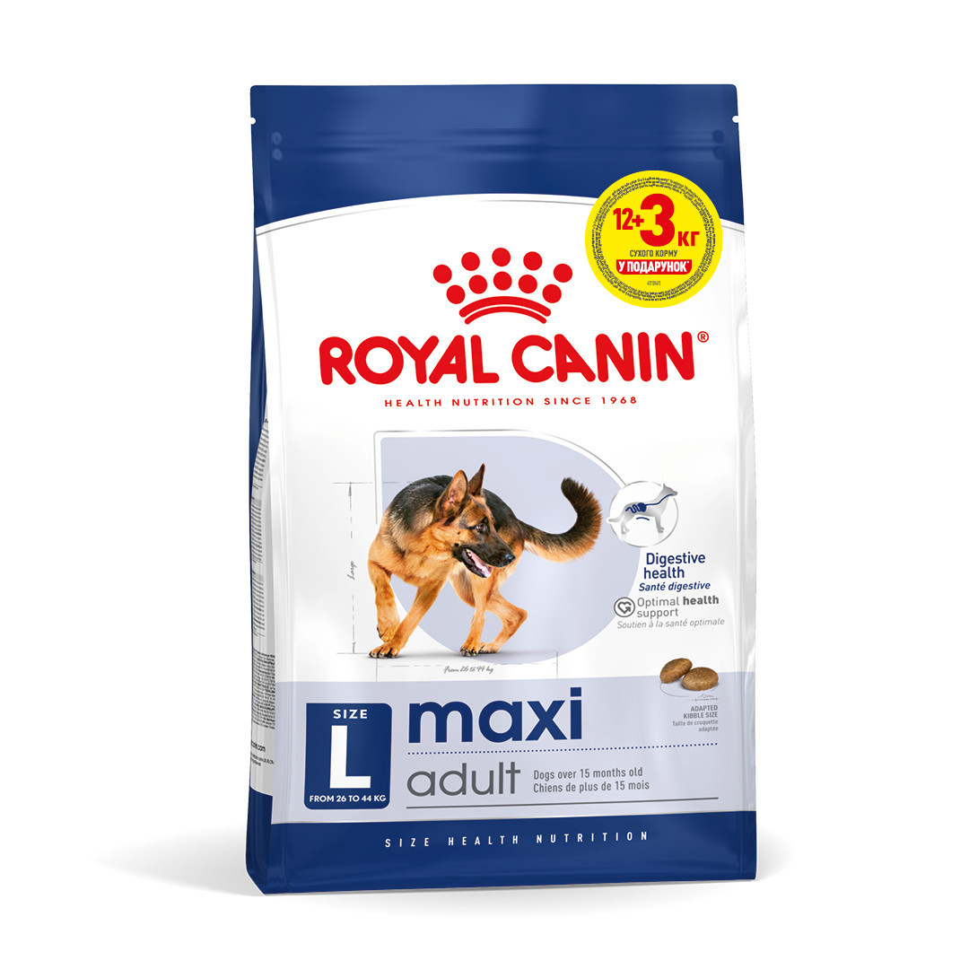 Royal Canin MAXI ADULT 12+3кг у подарунок, фото 1