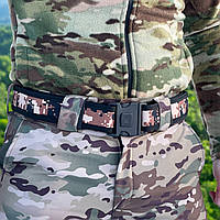 Ремень пояс разгрузка тактический камуфляж коричневый 5см прошитый