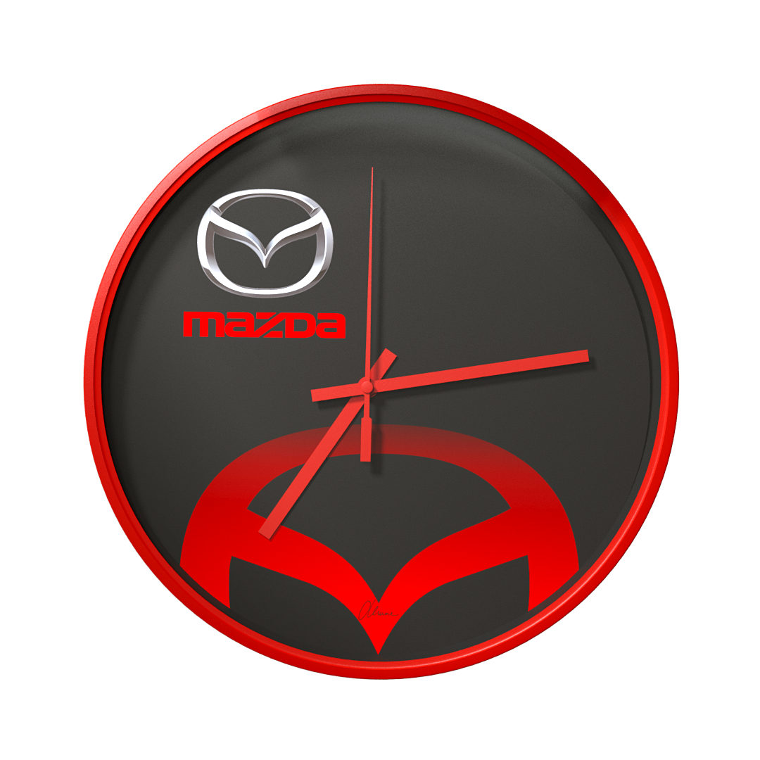 Годинник настінний кварцовий Mazda червоний