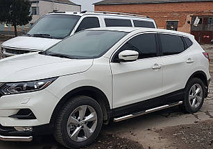 Пороги труби з проходами d60 2 шт. неірж Nissan Qashqai 2017...