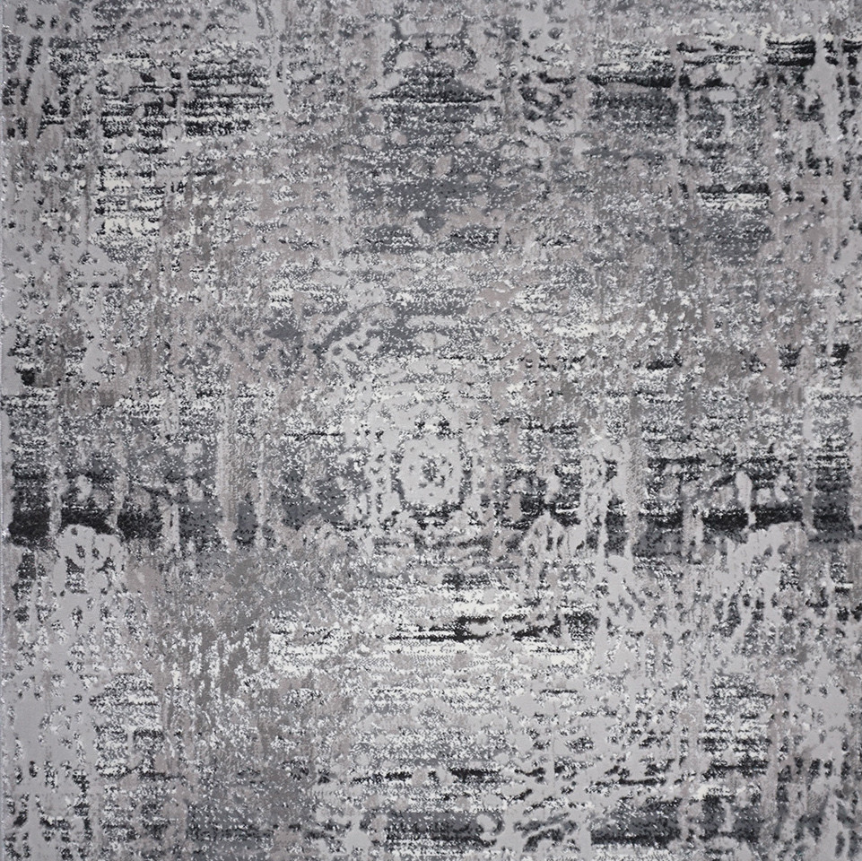 Сірий сучасний ковролін ширина 2 метри LEVADO 03605A L.Grey/White