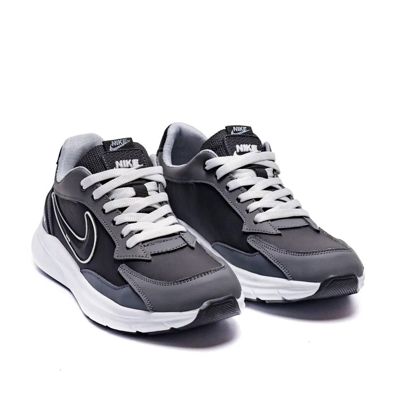 Чоловічі шкіряні кросівки Nike Grey (H-1сер) Сірі весна/осінь
