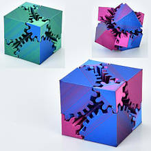 KMIT015 Гра куб, 5 см, 3D-друк, шестерні, антистрес, головоломка, мікс кольорів, у коробці