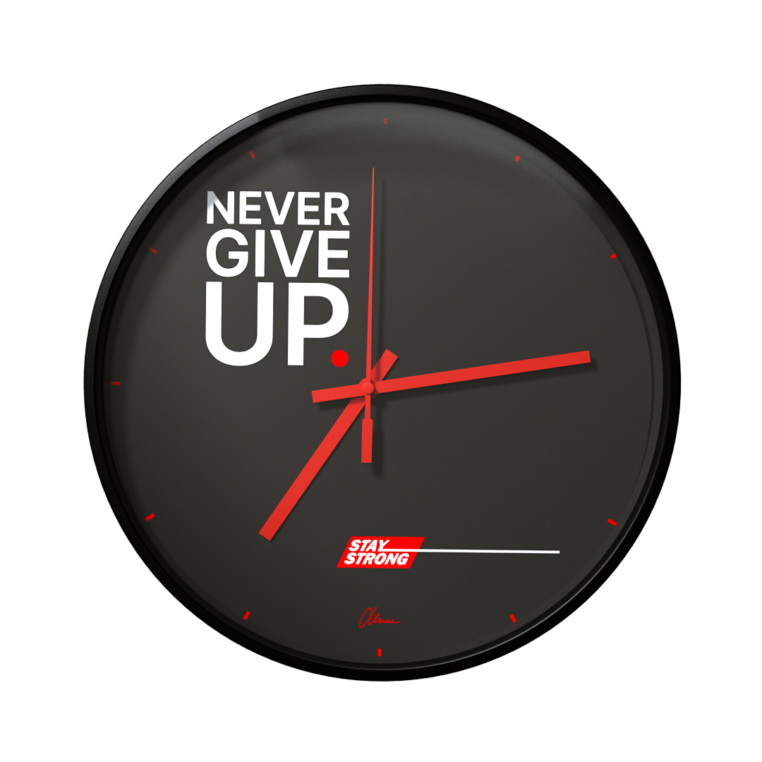 Годинник настінний кварцовий Never Give Up