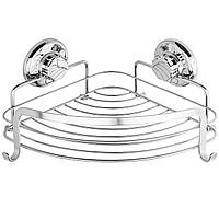 Полиця HASKO неіржавіюча кутова на вакуумних присосках HA-53723-SSS