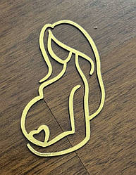 Топер із ламінованого картону без ніжки "Вагітна"