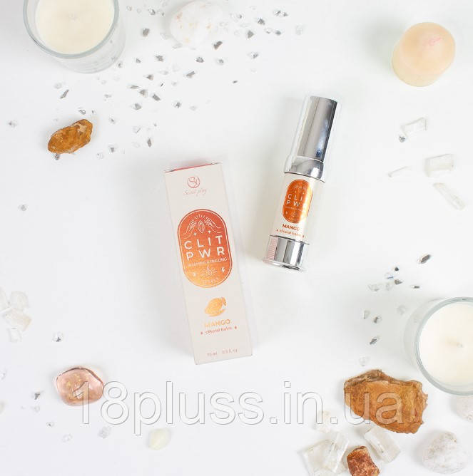 Бальзам для клітора з манго ароматом Secret Play Clit Pwr Mango Clitoral Balm, 15 мл (термін по 06.2026), фото 1