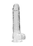 Прозорий фалоімітатор на присосці Shots Realrock Crystal Clear Dildo 9" Transparent, фото 3