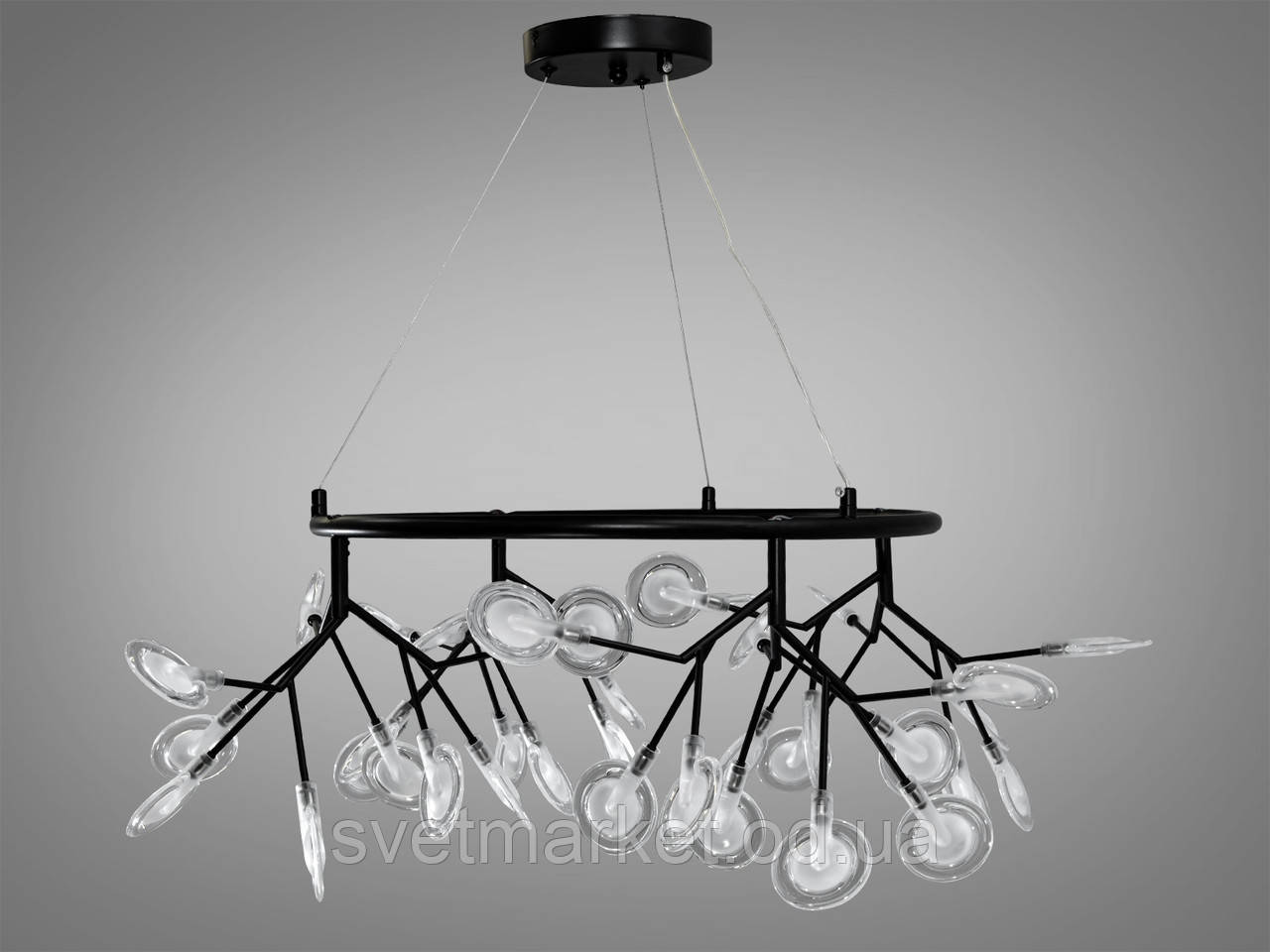 Сучасна підвісна люстра Y887-36C BK, фото 1