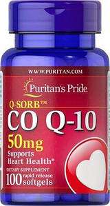 Коензим Puritan's Pride Q-SORB™ Co Q-10 50 мг 100 капс.
